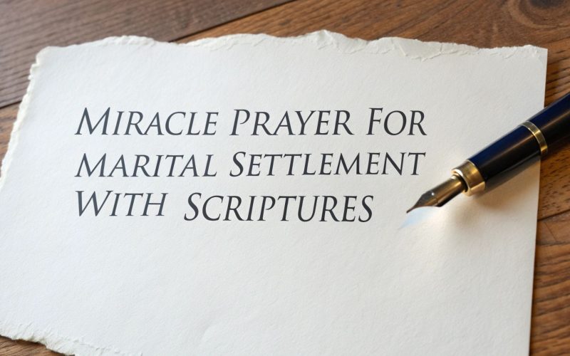 Prayer for Marital Settlement With Scriptures