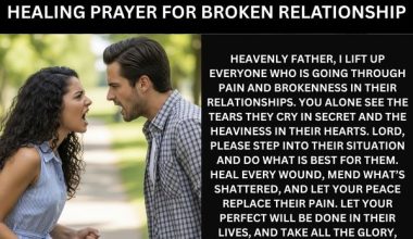healing prayer for broken relationship