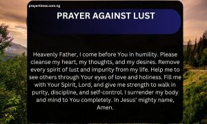 Prayer Against Lust