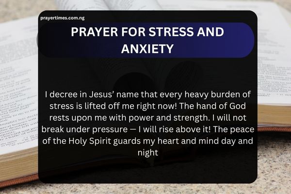 Prayer for Stress and Anxiety