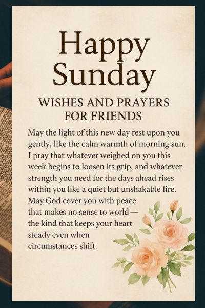 Happy Sunday wishes and prayers 