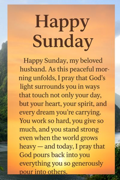 Happy Sunday wishes and prayers 