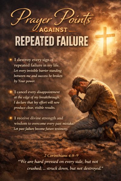 Prayer Points Against Repeated failure