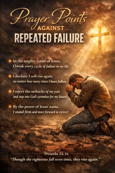 Prayer Points Against Repeated failure