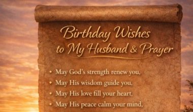 Birthday Wishes to my Husband and Prayer